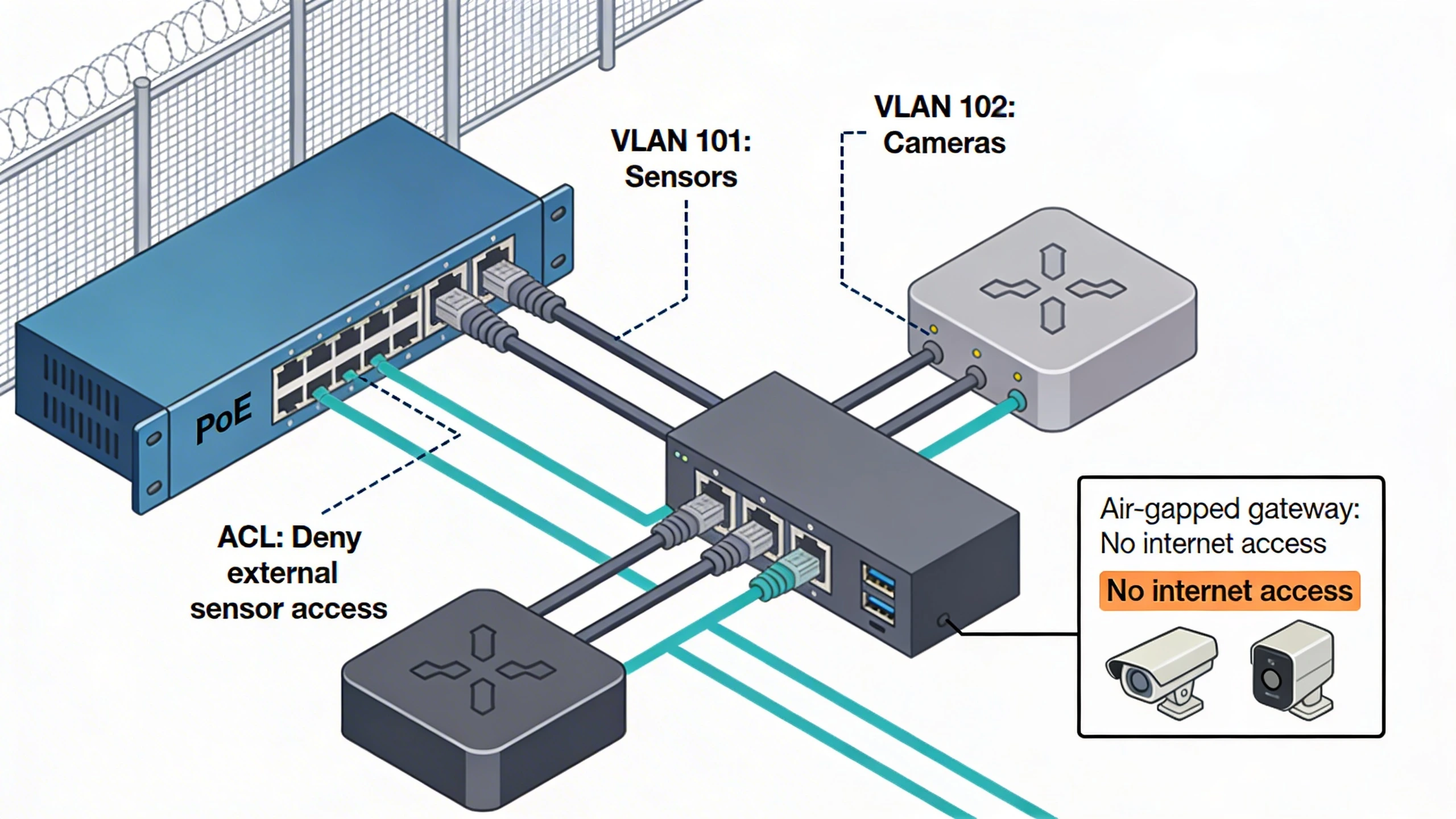 Secure wiring diagram for PIDS sensor integration