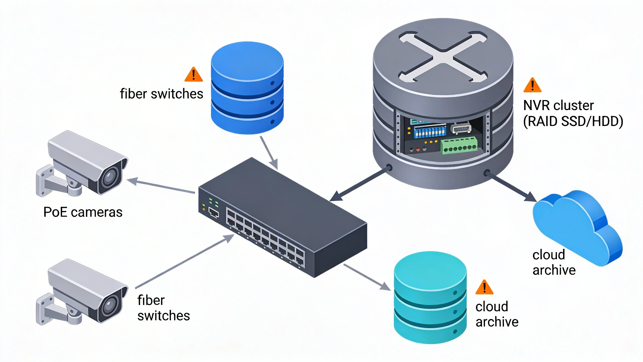 CCTV storage architecture topology