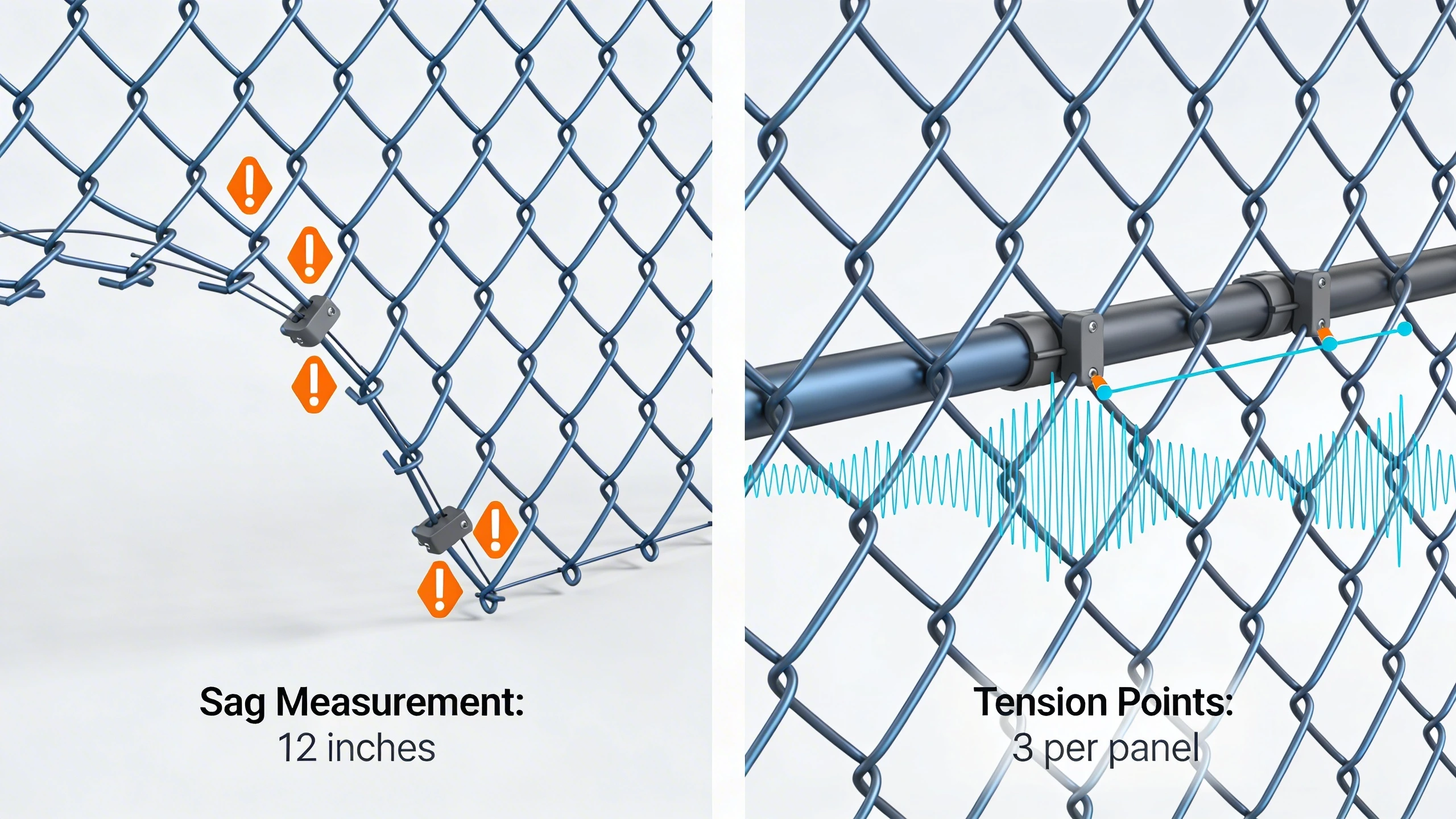 Comparison of degraded vs. optimized fence for sensor performance