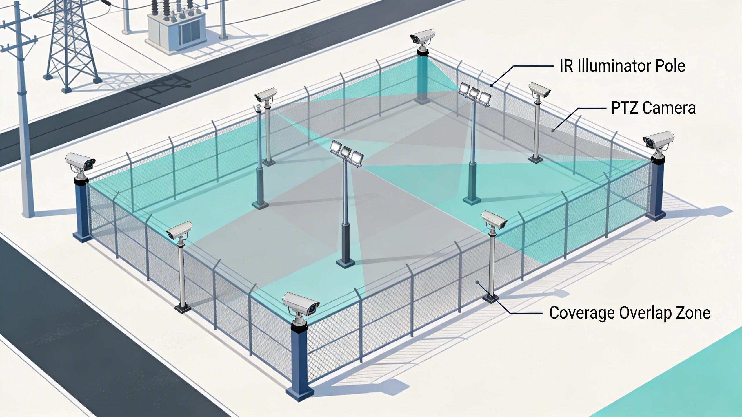 Perimeter video illumination topology diagram