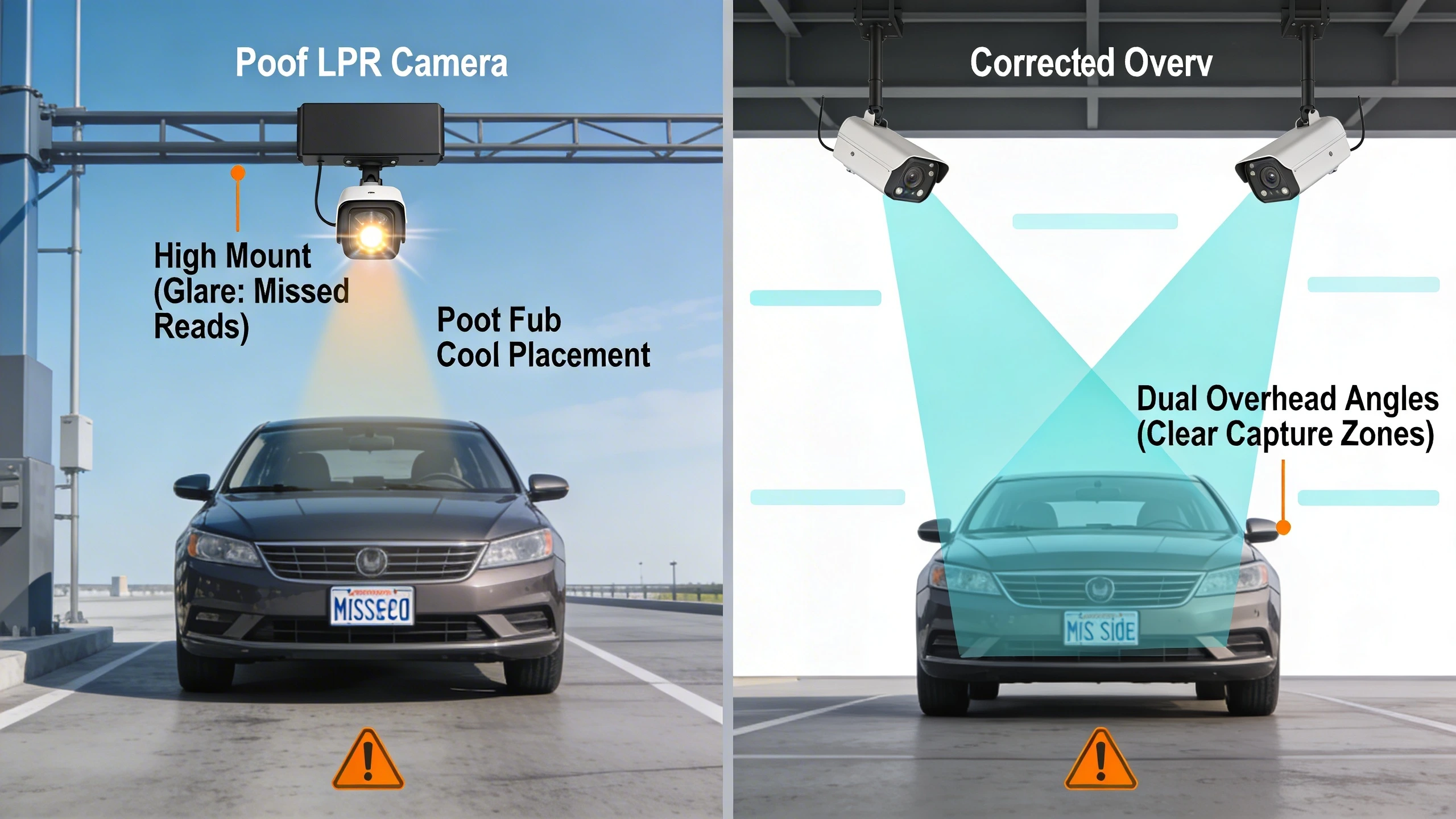 Before-and-after LPR camera placement for reliable plate reads