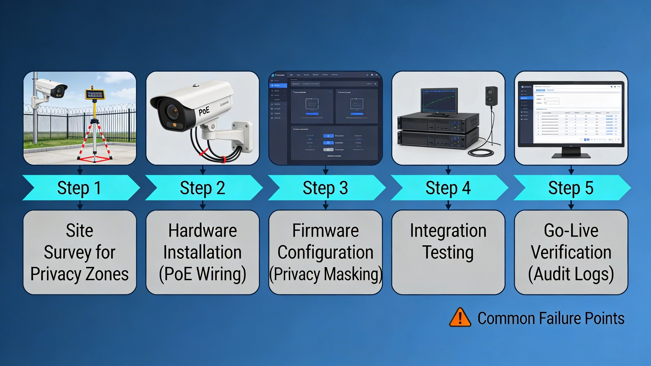 Migration flowchart for Privacy by Design camera upgrades