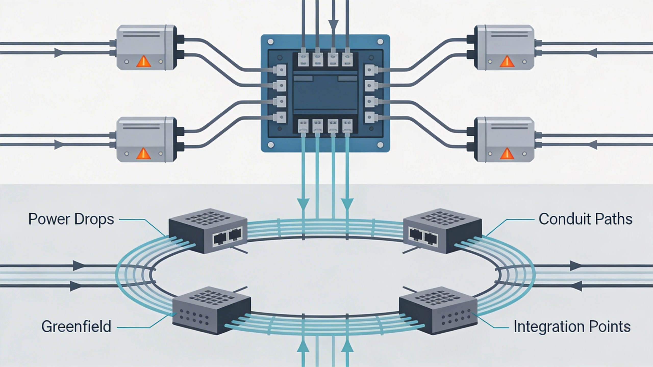 Wiring topology comparison: retrofit star vs. greenfield ring for PIDS