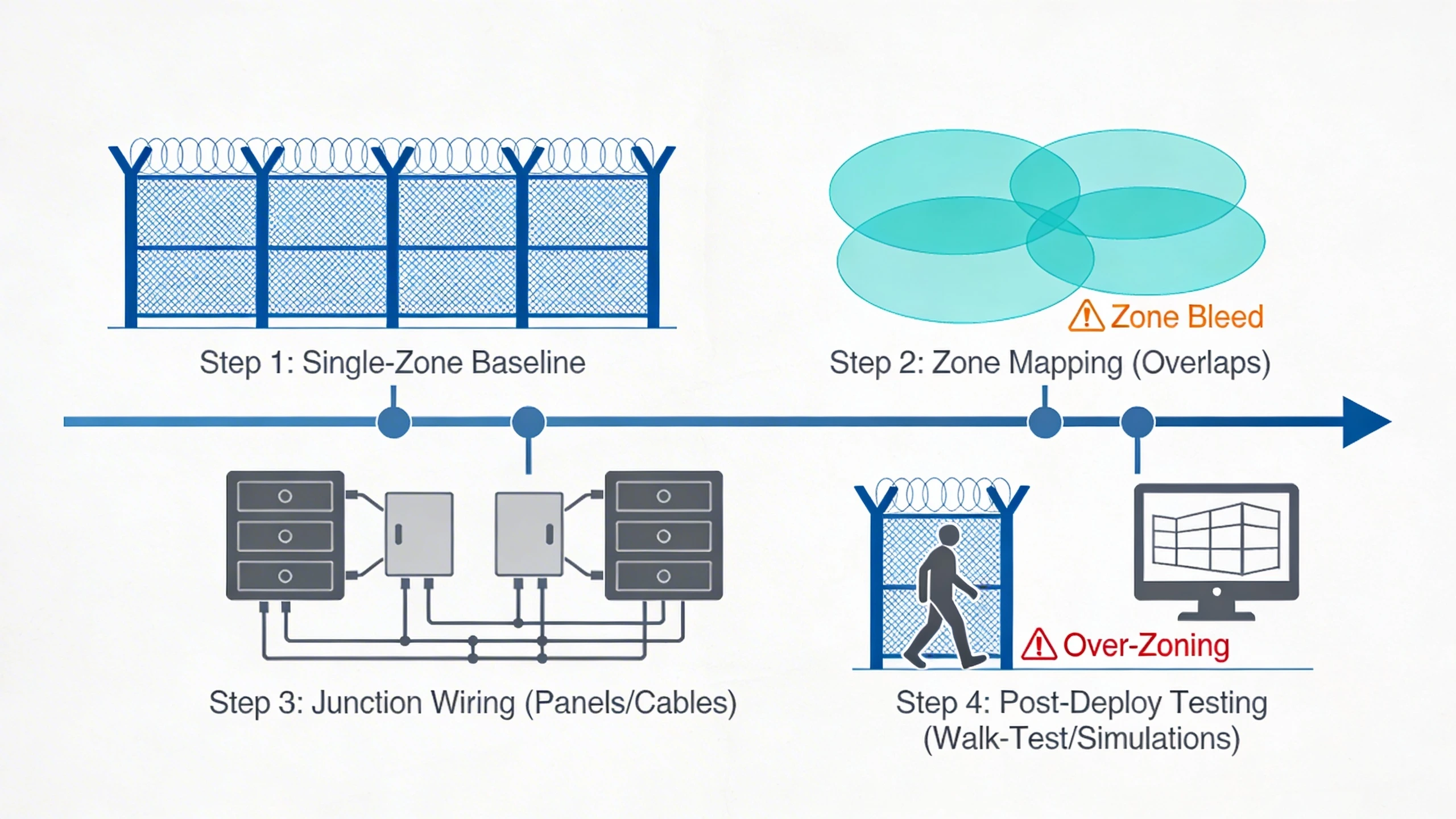 Perimeter zoning migration diagram with failure points