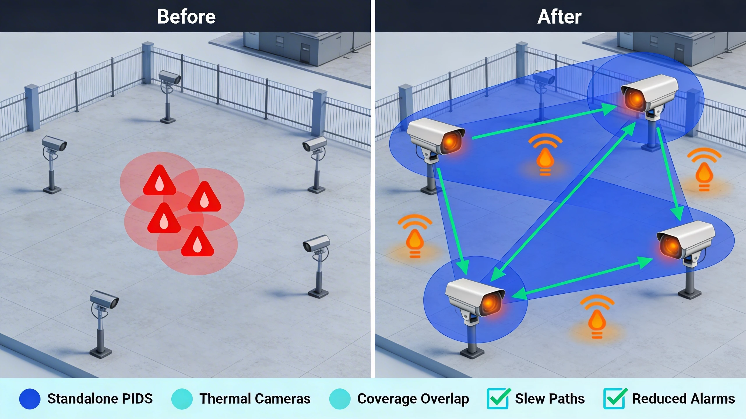 Migration diagram: standalone PIDS vs layered thermal design